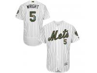 Mets #5 David Wright White (Blue Strip) Flexbase Authentic Collection 2016 Memorial Day Stitched Baseball Jersey