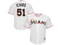 Miami #51 Ichiro Suzuki Marlins Majestic 2015 Cool Base Player Jersey - White