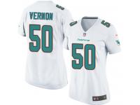 Miami Dolphins Olivier Vernon Women's Road Jersey - White Nike NFL #50 Game