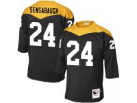 Mitchell and Ness Coty Sensabaugh Elite Black Home Men's Jersey - NFL Pittsburgh Steelers #24 1967 Throwback