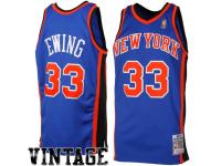 Mitchell & Ness Patrick Ewing New York Knicks 1996-1997 Hardwood Classics Throwback Authentic Jersey - Royal Blue