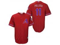 MLB Arizona Diamondbacks #11 A. J. Pollock Men Fashion Cool Base Red Jerseys