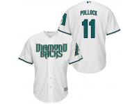 MLB Arizona Diamondbacks #11 A. J. Pollock Men Fashion Cool Base White Jerseys