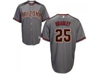 MLB Arizona Diamondbacks #25 Archie Bradley Men Grey Cool Base Jersey