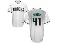MLB Arizona Diamondbacks #41 Daniel Hudson Men White Cool Base Jersey