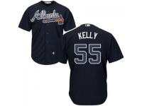 MLB Atlanta Braves #55 Casey Kelly Men Blue Cool Base Jersey