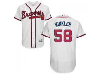 MLB Atlanta Braves #58 Dan Winkler Men Cream Authentic Flexbase Collection Jersey