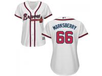 MLB Atlanta Braves #66 Matt Marksberry Women White Cool Base Jersey