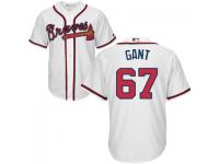 MLB Atlanta Braves #67 John Gant Men White Cool Base Jersey