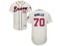 MLB Atlanta Braves #70 Dan Winkler Men Cream Authentic Flexbase Collection Jersey