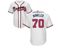MLB Atlanta Braves #70 Dan Winkler Men White Cool Base Jersey