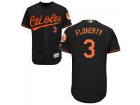 MLB Baltimore Orioles #3 Ryan Flaherty Men Black Authentic Flexbase Collection Jersey