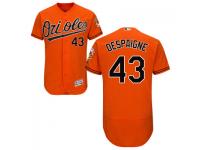 MLB Baltimore Orioles #43 Odrisamer Despaigne Men Orange Authentic Flexbase Collection Jersey