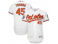 MLB Baltimore Orioles #45 Mark Trumbo Men Majestic 2016 All-Star Authentic Flexbase Collection Jersey - White