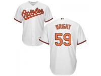 MLB Baltimore Orioles #59 Mike Wright Men White Cool Base Jersey