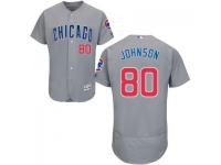 MLB Chicago Cubs #80 Pierce Johnson Men Grey Authentic Flexbase Collection Jersey