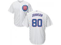MLB Chicago Cubs #80 Pierce Johnson Men White Cool Base Jersey