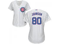 MLB Chicago Cubs #80 Pierce Johnson Women White Cool Base Jersey