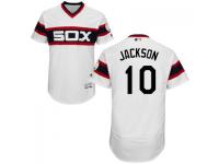 MLB Chicago White Sox #10 Austin Jackson Men White Authentic Flexbase Collection Jersey