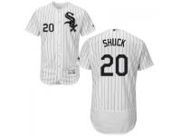 MLB Chicago White Sox #20 J.B. Shuck Men White Stripe Authentic Flexbase Collection Jersey
