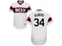 MLB Chicago White Sox #34 Matt Albers Men White Authentic Flexbase Collection Jersey