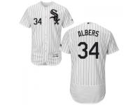 MLB Chicago White Sox #34 Matt Albers Men White Stripe Authentic Flexbase Collection Jersey