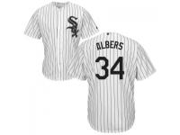 MLB Chicago White Sox #34 Matt Albers Men White Stripe Cool Base Jersey