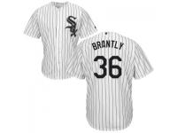 MLB Chicago White Sox #36 Rob Brantly Men White Stripe Cool Base Jersey