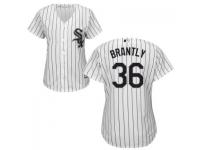 MLB Chicago White Sox #36 Rob Brantly Women White Stripe Cool Base Jersey