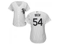 MLB Chicago White Sox #54 Chris Beck Women White Stripe Cool Base Jersey