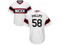 MLB Chicago White Sox #58 Zach Phillips Men White Cool Base Jersey