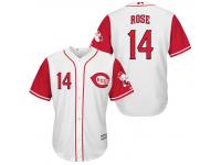 MLB Cincinnati Reds #14 Pete Rose Men Fashion Cool Base White Jerseys