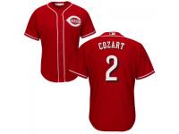 MLB Cincinnati Reds #2 Zack Cozart Men Red Cool Base Jersey