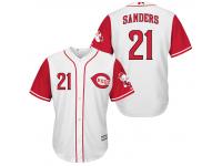 MLB Cincinnati Reds #21 Reggie Sanders Men Fashion Cool Base White Jerseys