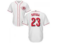 MLB Cincinnati Reds #23 Adam Duvall Men White Cool Base Jersey
