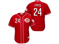 MLB Cincinnati Reds #24 Tony Perez Men Fashion Cool Base Red Jerseys
