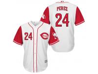MLB Cincinnati Reds #24 Tony Perez Men Fashion Cool Base White Jerseys