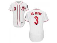 MLB Cincinnati Reds #3 Ivan De Jesus Men White Authentic Flexbase Collection Jersey