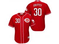 MLB Cincinnati Reds #30 Ken Griffey Jr Men Fashion Cool Base Red Jerseys