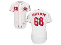 MLB Cincinnati Reds #68 Kyle Skipworth Men White Authentic Flexbase Collection Jersey