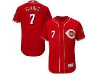 MLB Cincinnati Reds #7 Eugenio Suarez Men Red Authentic Flexbase Collection Jersey
