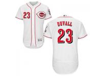 MLB Cincinnati Reds#23 Adam Duvall Men White Authentic Flexbase Collection Jersey