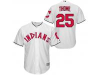 MLB Cleveland Indians #25 Jim Thome Men Fashion Cool Base White Jerseys