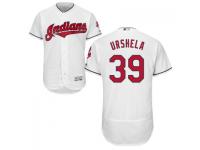 MLB Cleveland Indians #39 Giovanny Urshela Men White Authentic Flexbase Collection Jersey