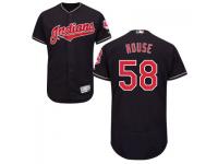 MLB Cleveland Indians #58 T.J. House Men Black Authentic Flexbase Collection Jersey