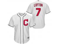 MLB Cleveland Indians #7 Kenny Lofton Men Fashion White Cool Base Jerseys