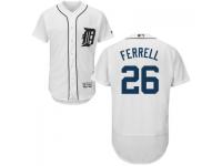 MLB Detroit Tigers #26 Jeff Ferrell Men White Authentic Flexbase Collection Jersey