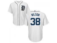 MLB Detroit Tigers #38 Justin Wilson Men White Cool Base Jersey