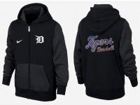 MLB Detroit Tigers Zipper Campaign Hoodie - Black