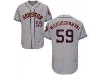 MLB Houston Astros #59 Asher Wojciechowski Men Grey Authentic Flexbase Collection Jersey